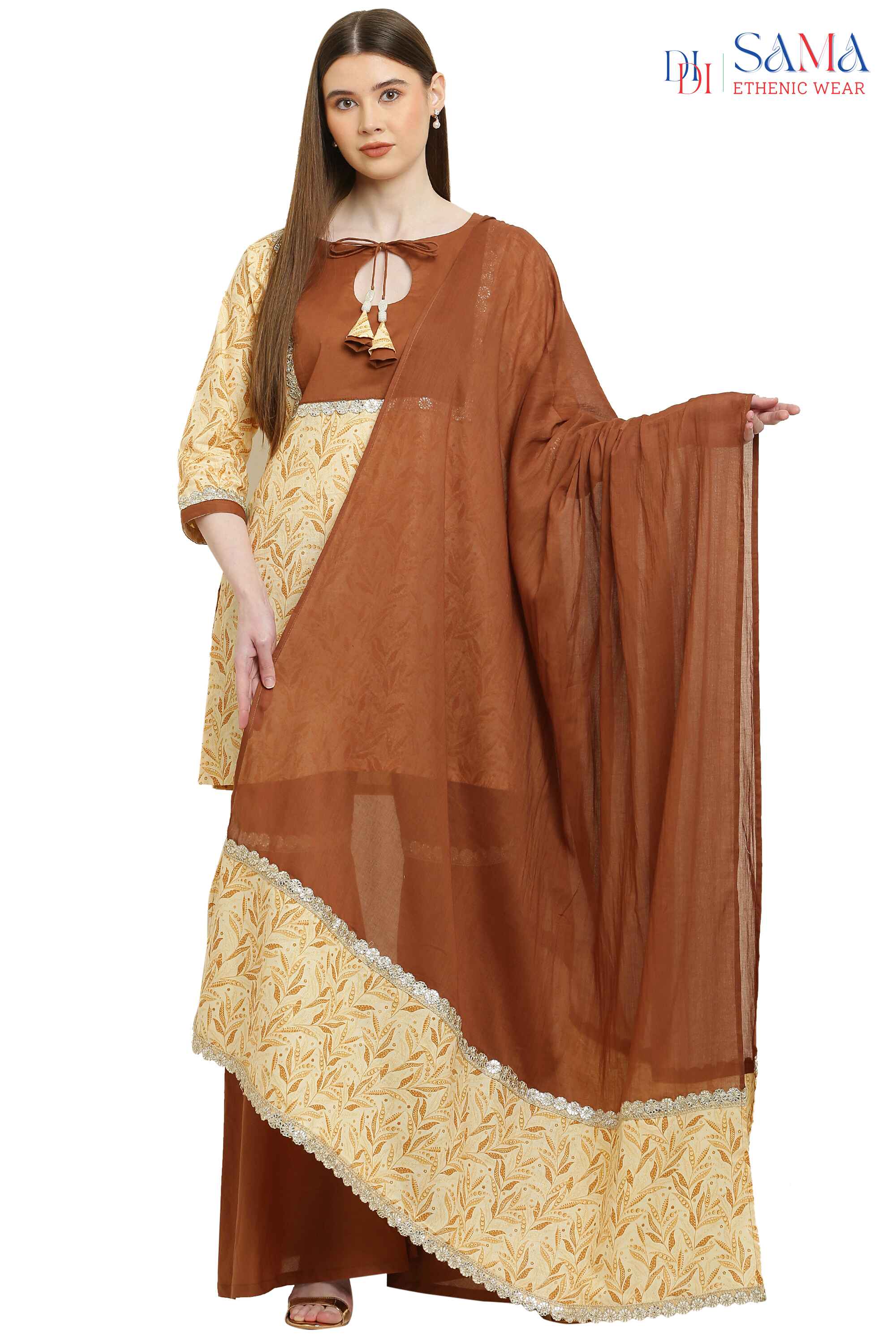 kurti set with dupatta | Party wear kurti set with dupatta- Sama Didi