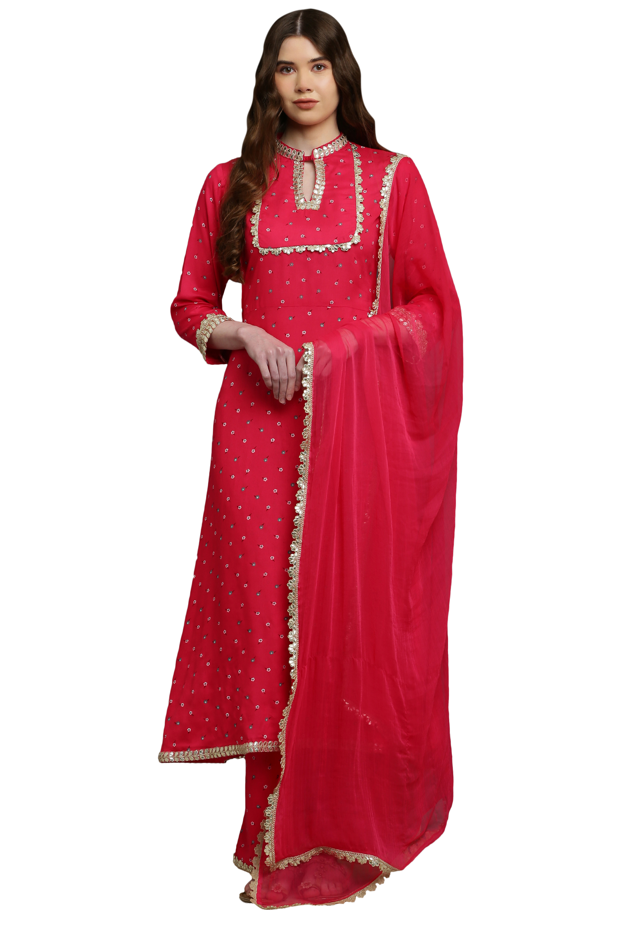 Queen Pink Kurti Set 