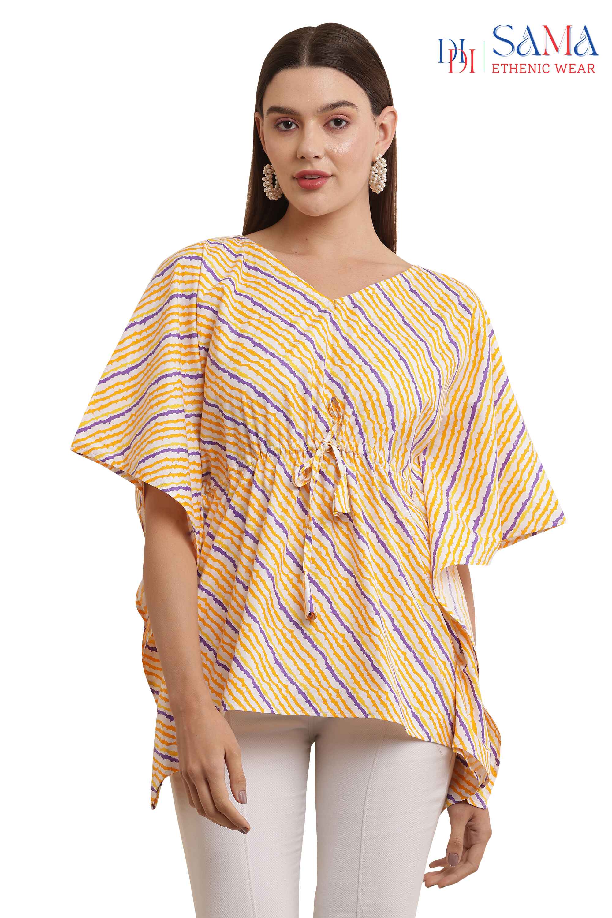 Kaftan Striped  Yellow & Green