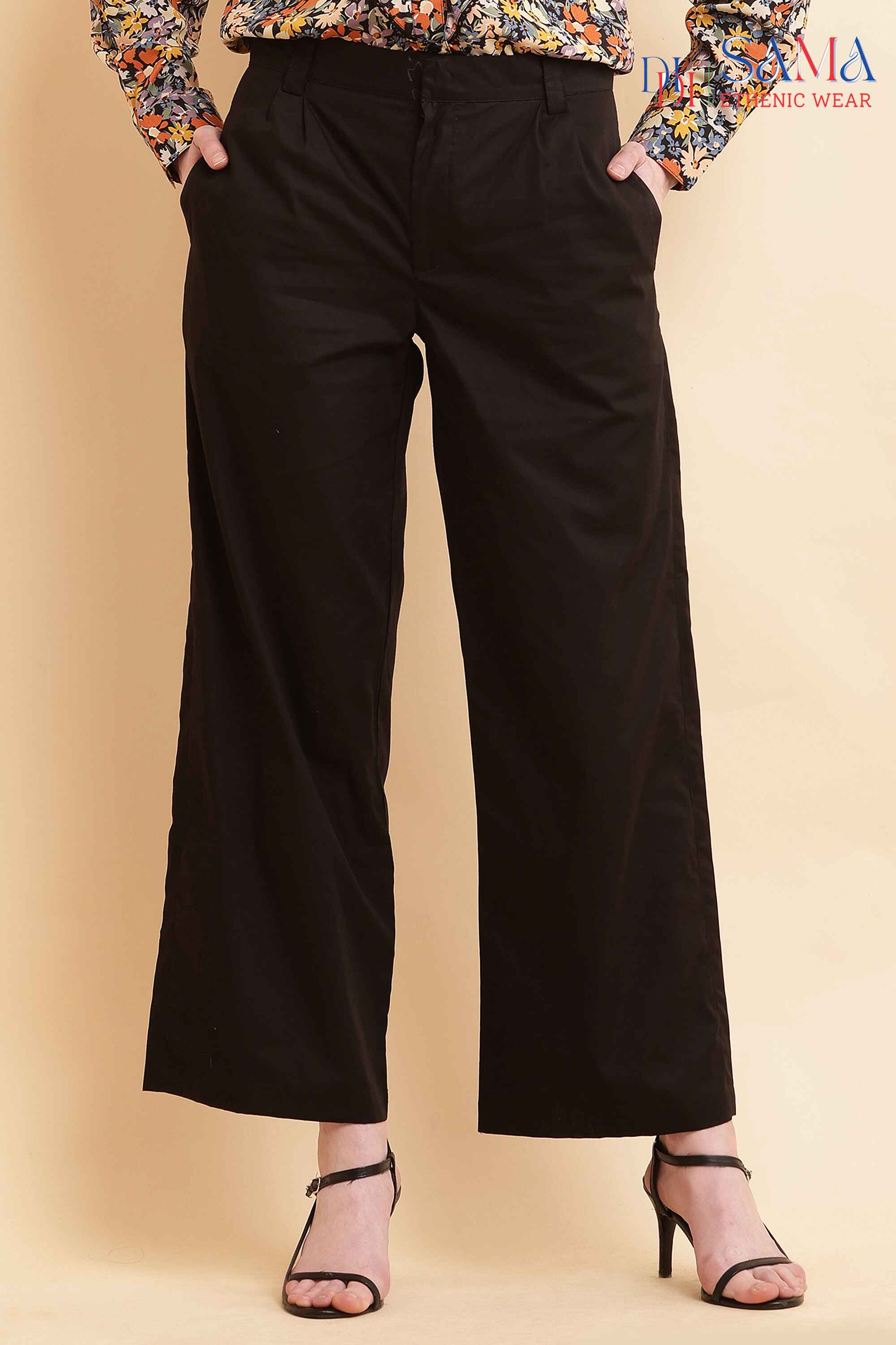 Two side Pocket Designer Black Pant