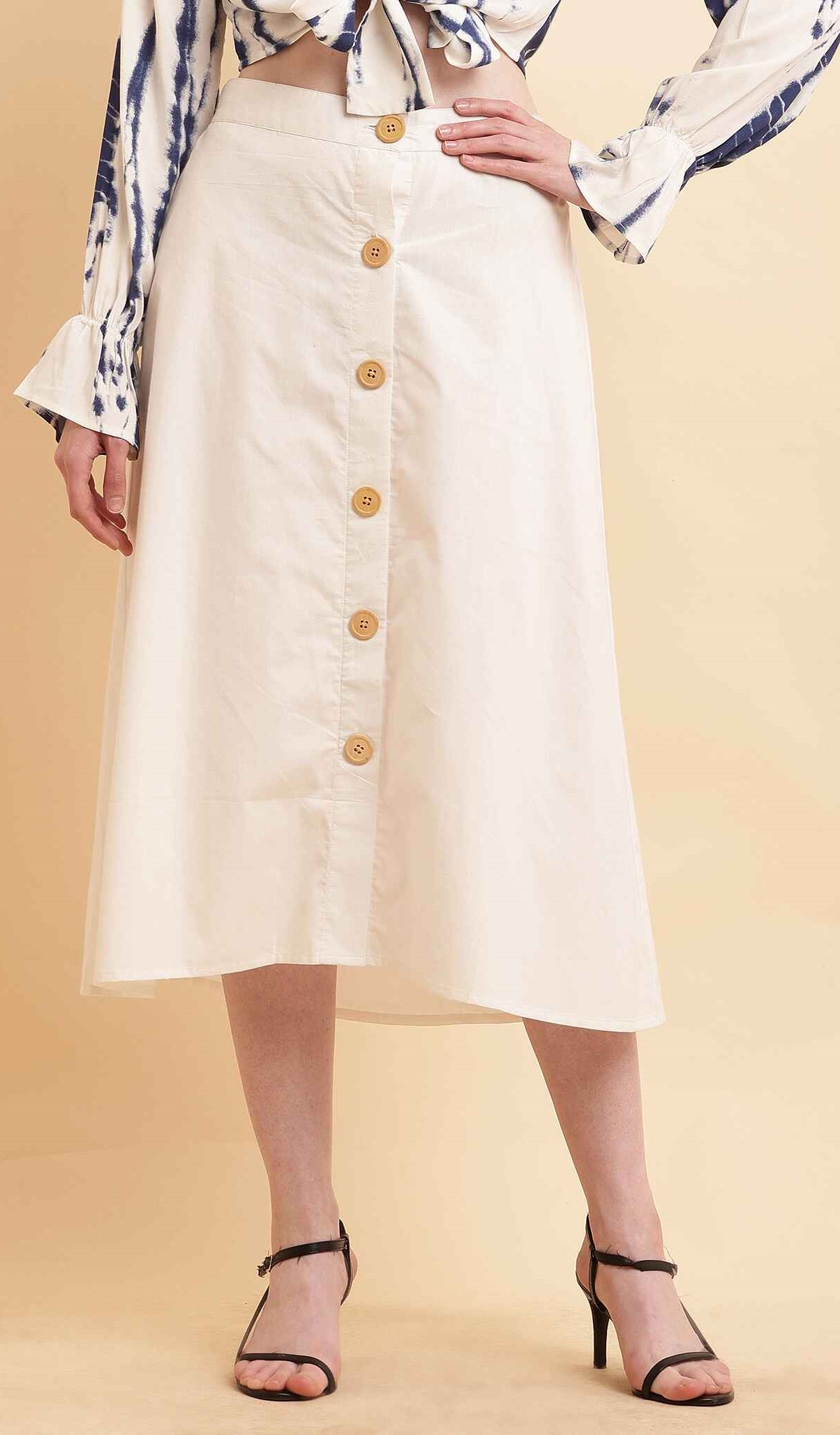 Elastic Waist Designer Skirt 