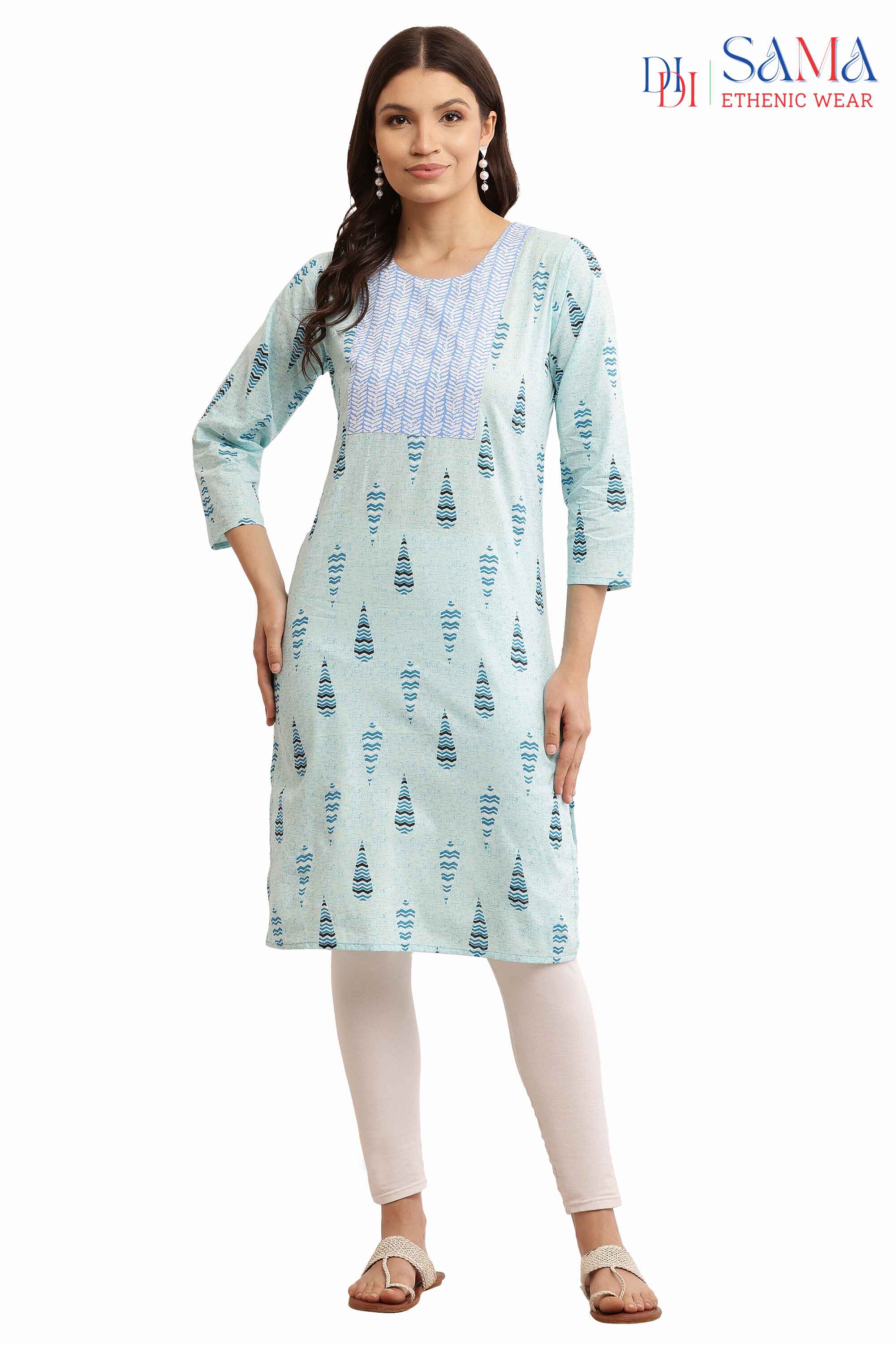 Designer Block Printed Cotton Kurti 