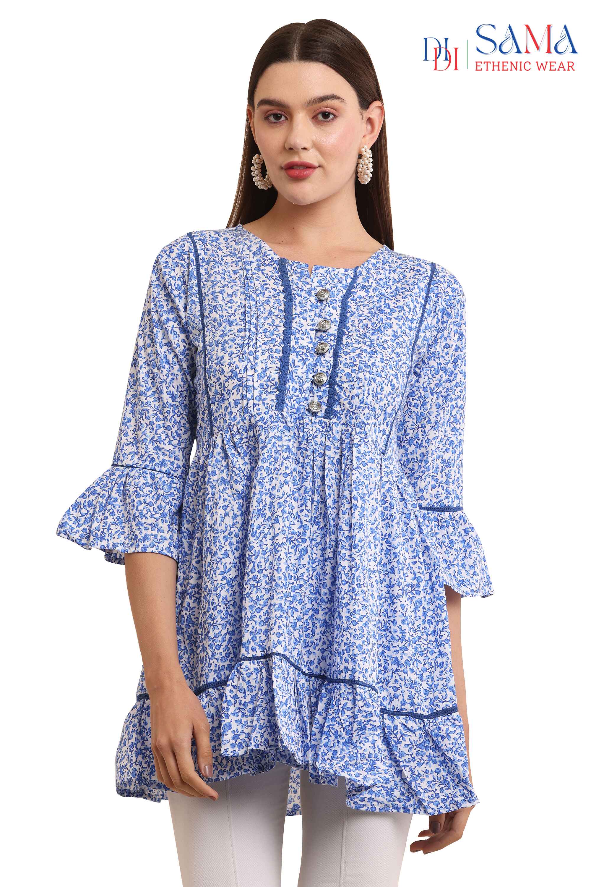 Tunic Floral Printed Blue